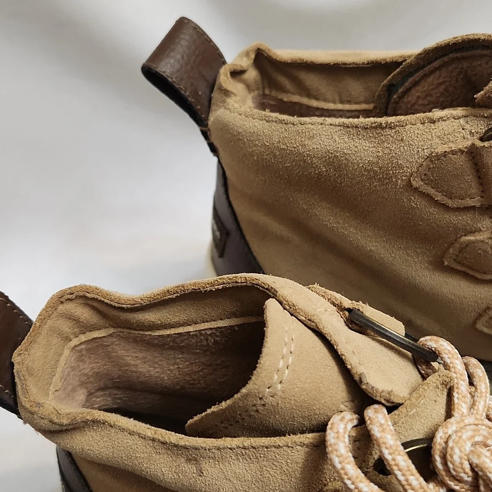 Koolaburra by UGG Tan Brown Leather Lace-up Winter boots (w size 9)